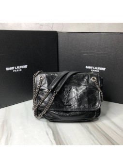 YSL NIKI  in crinkled vintage leather